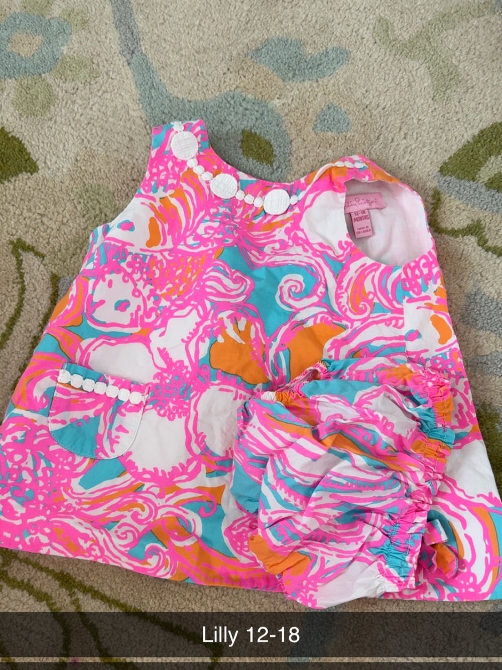 Kids sleeveless top with matching diaper cover
